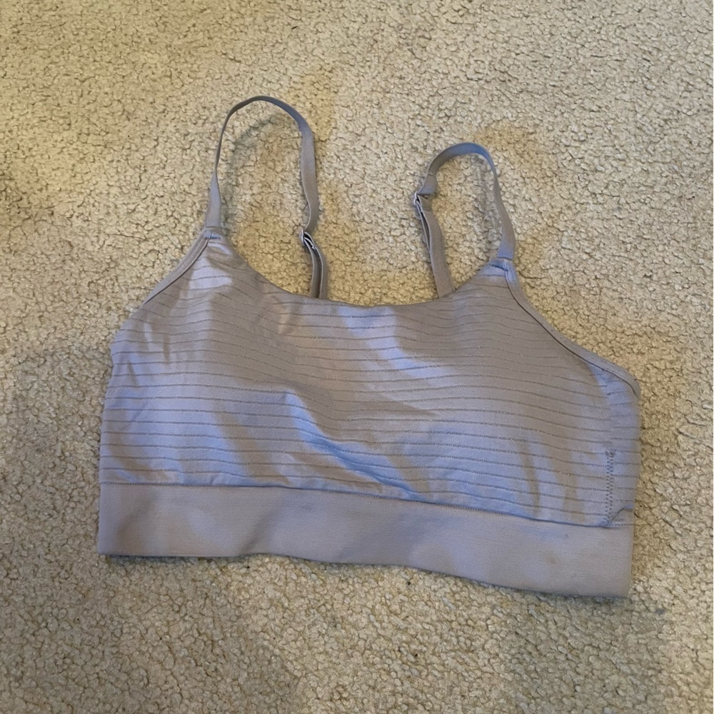 Thirdlove gray striped padded tank wireless bra size medium